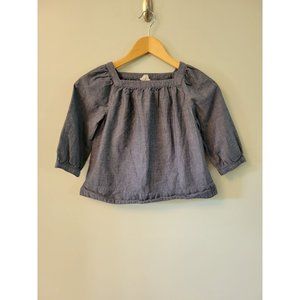 Crewcuts Chambray Puff Sleeve Top